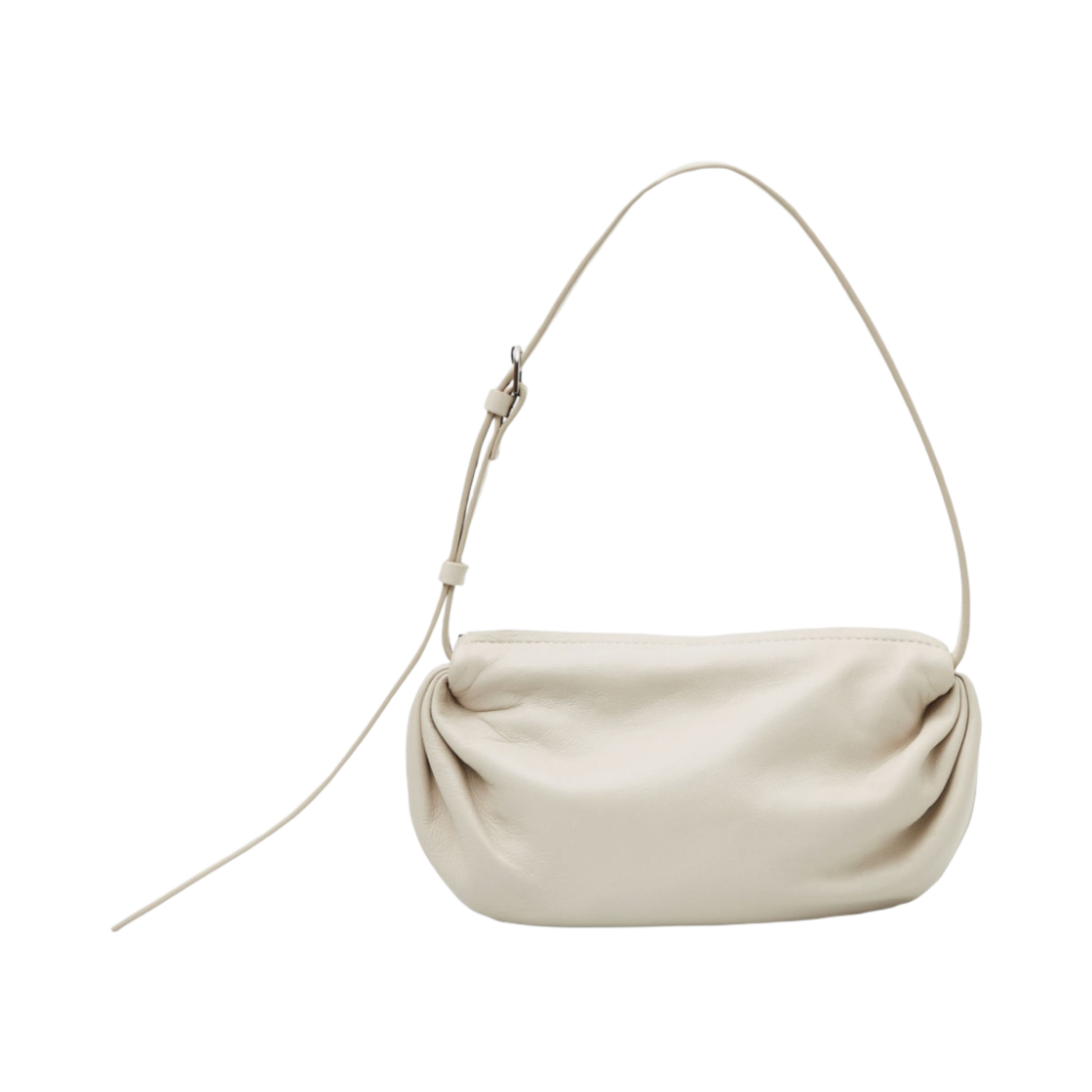 코스 개더드 레더 숄더백 화이트(COS Gathered Leather Shoulder Bag White) - 1