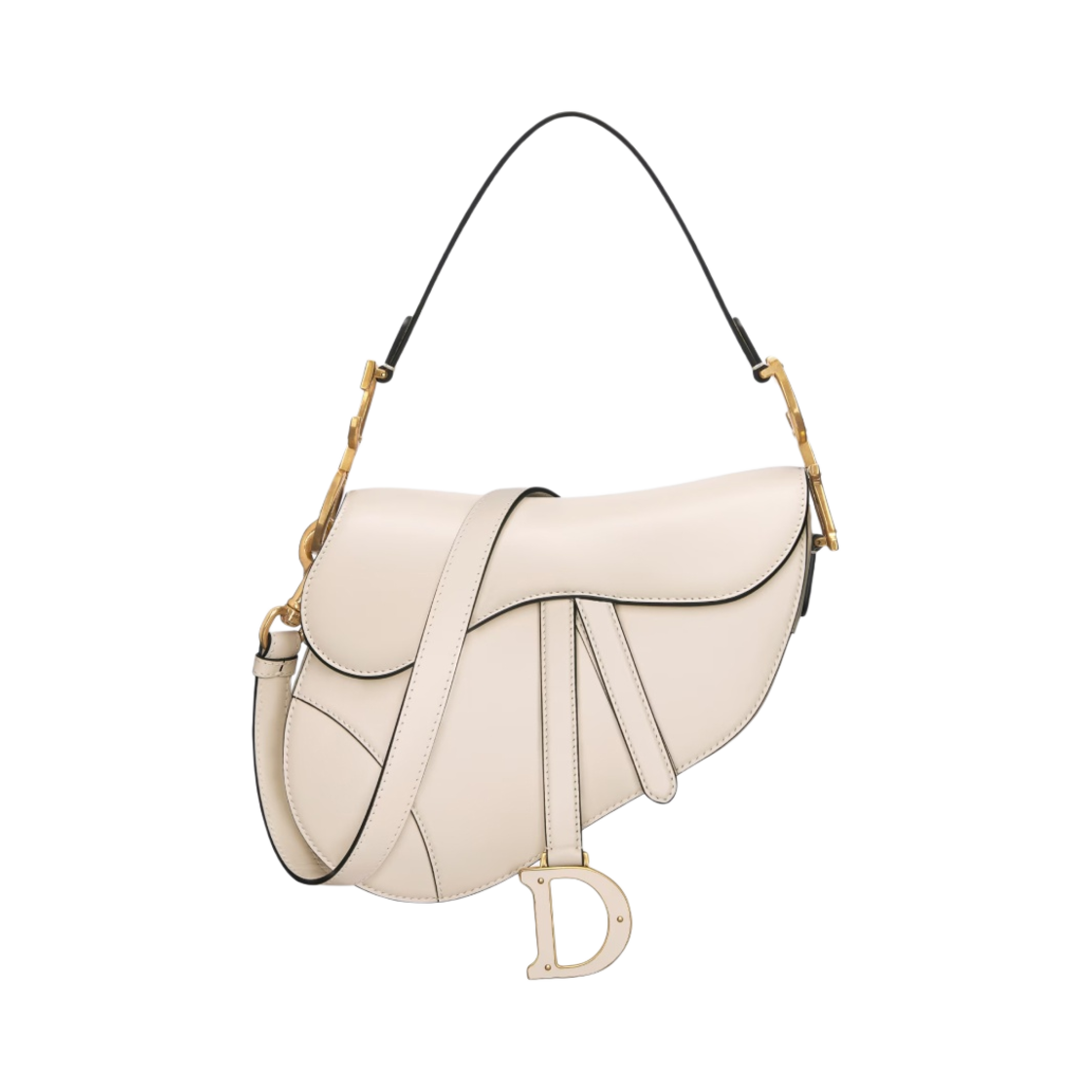디올 새들 백 스트랩 더스티 아이보리 스무스 카프스킨(Dior Saddle Bag Strap Dusty Ivory Smooth Calfskin) - 1