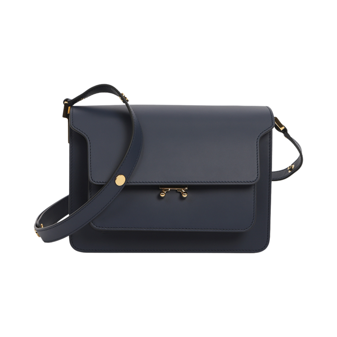 마르니 카프스킨 미디움 트렁크백 네이비(Marni Calfskin Medium Trunk Bag Navy) - 1