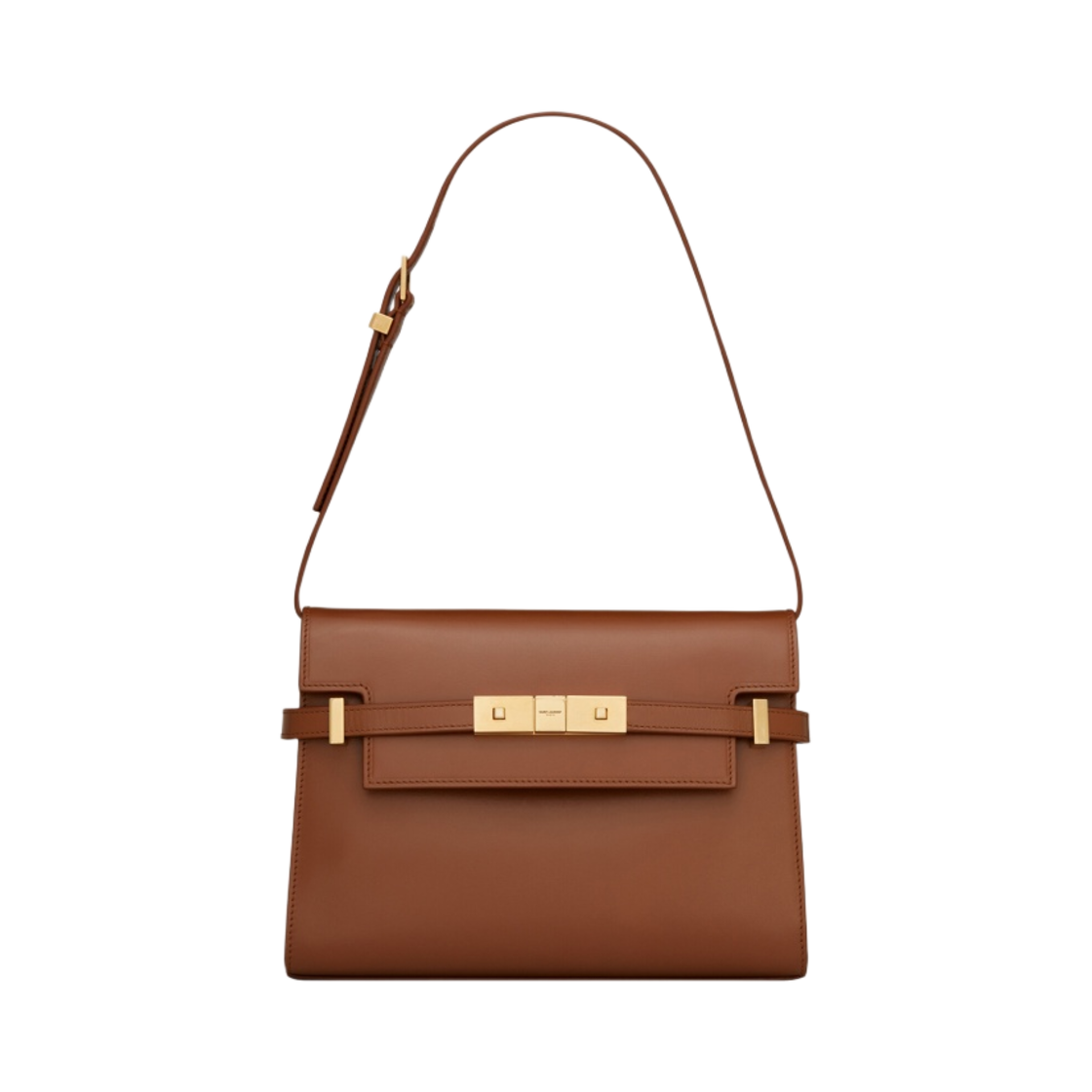 생로랑 맨하탄 스몰 숄더백 박스 생로랑 레더 브릭 다크 에벤(Saint Laurent Manhattan Small Shoulder Bag in Box Saint Laurent Leather Brick Dark Ebene) - 1