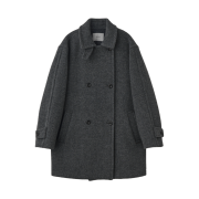Blank03 Shetland Wool Overfit Peacoat Shetland Wool Melange Grey