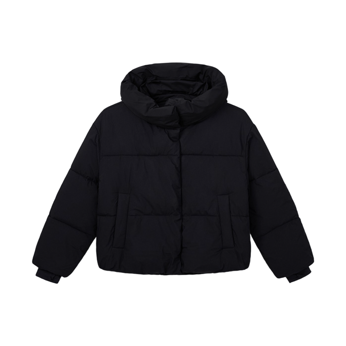 - (W) Spao Hooded Puffer Black