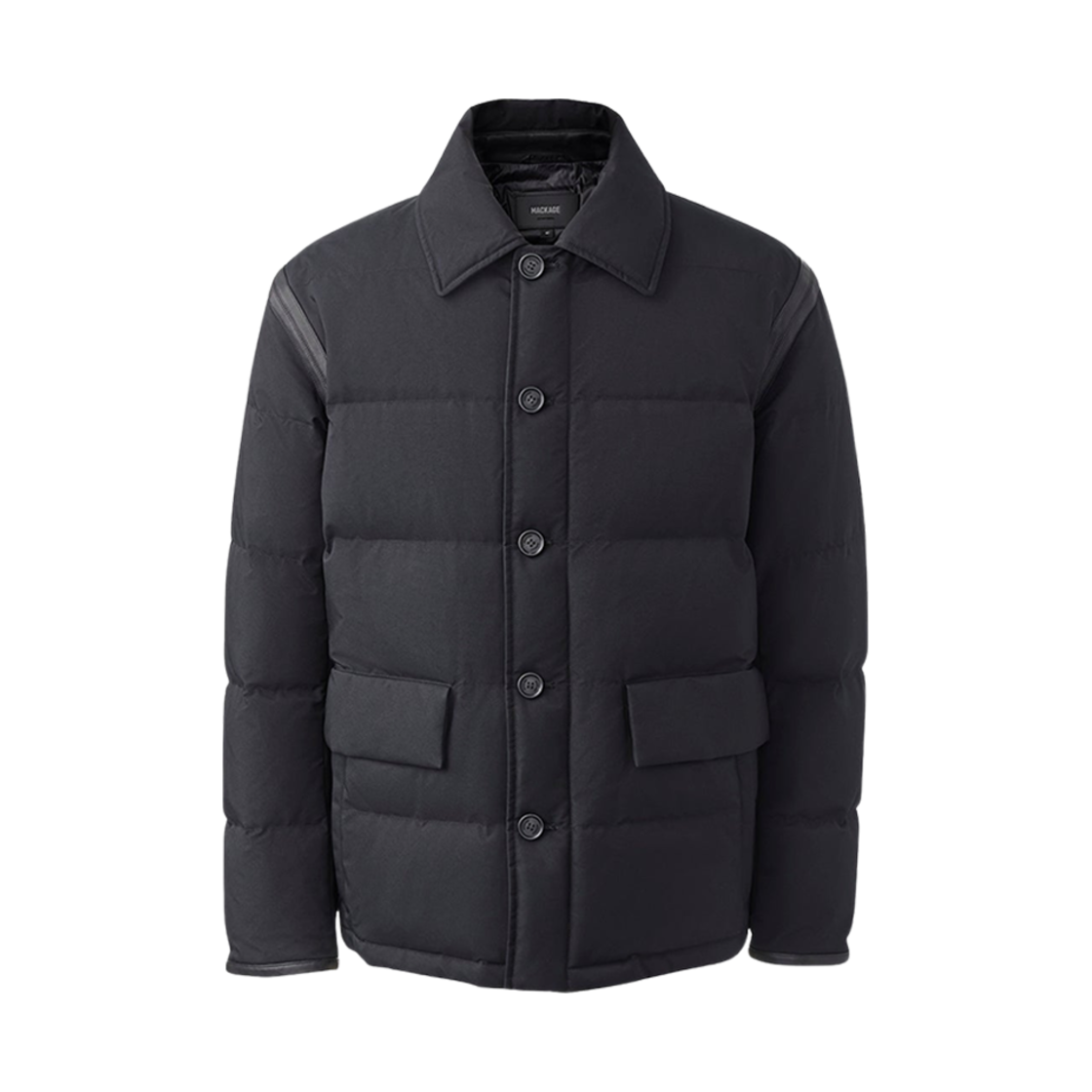 맥카지 카림 다운 레더 워크웨어 자켓 블랙(Mackage Kareem Down Leather Workwear Jacket Black)