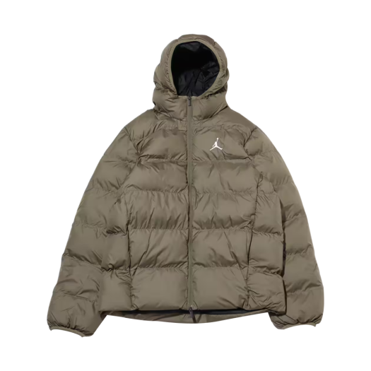 Jordan Brooklyn Puffer Jacket Medium Olive Black (FV7317-222)