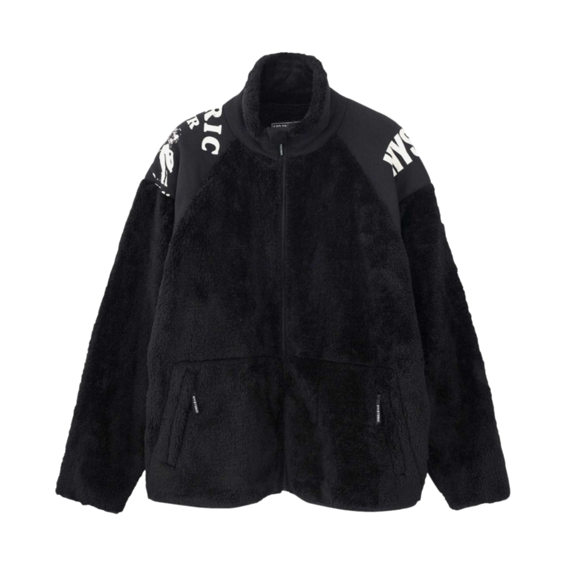 히스테릭 글래머 HYS 스크래치 스탠드 칼라 자켓 네이비(Hysteric Glamour Hys Scratch Stand Collar Jacket Black) - 1