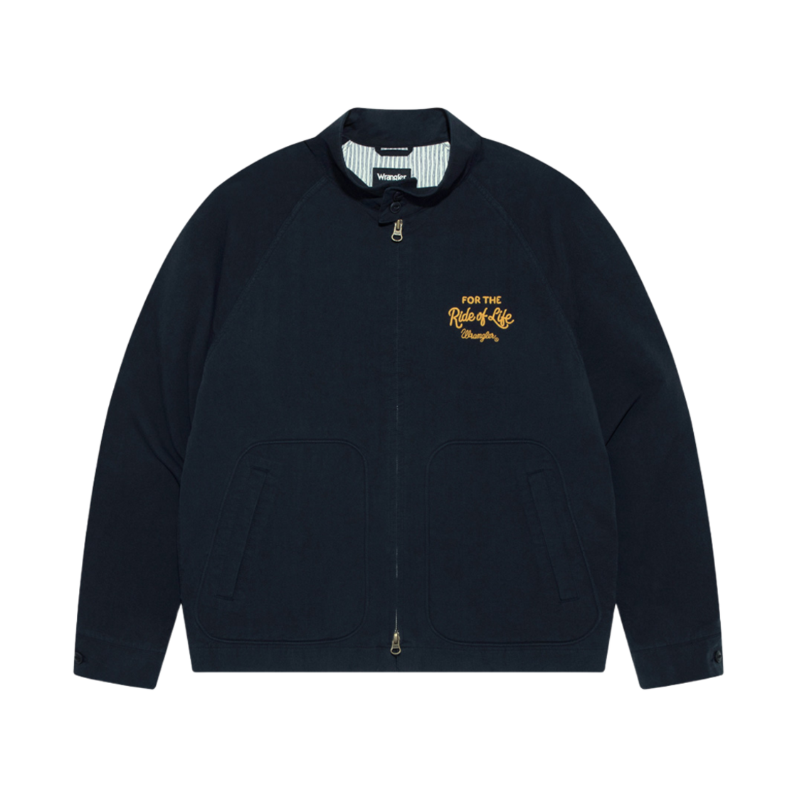 랭글러 하이넥 아트웍 점퍼 네이비(Wrangler High-Neck Artwork Jumper Navy)