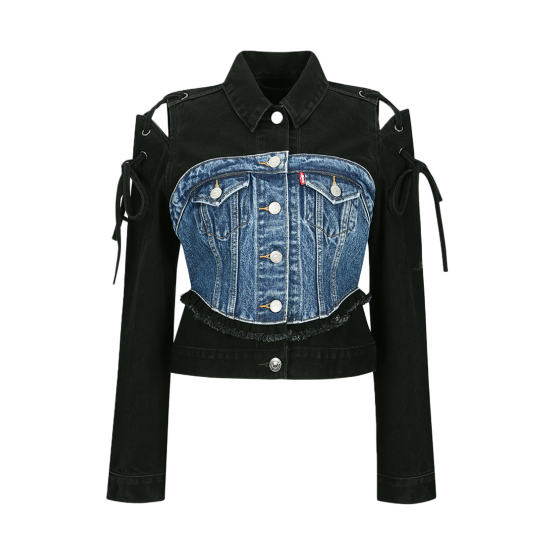 [KREAM 단독] ADSB 앤더슨벨 x 리바이스 우먼 하프 트러커 인디고 블랙 - 24FW([KREAM 단독] ADSB Andersson Bell x Levi's Women Half Trucker Indigo Black - 24FW)