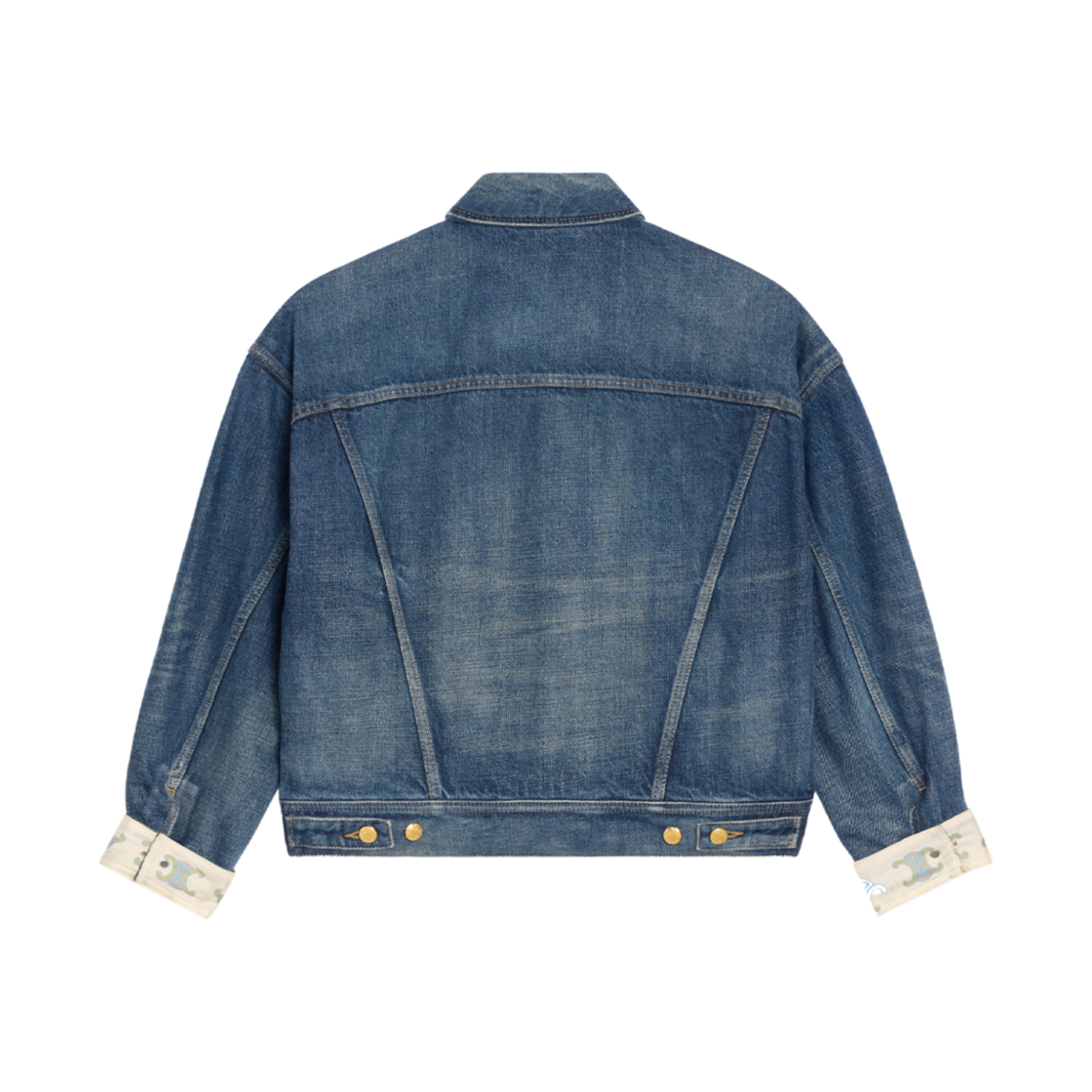 (W) 셀린느 트러커 자켓 다크 유니온 워시 데님 다크 유니온 워시((W) Celine Trucker Jacket in Dark Union Wash Denim Dark Union Wash) - 2