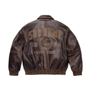 Supreme Gem Studded Leather Jacket Brown - 24SS
