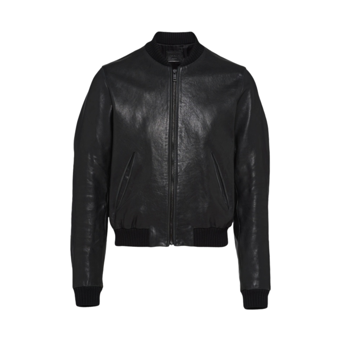 프라다 레더 봄버 자켓 블랙(Prada Leather Bomber Jacket Black) - 1
