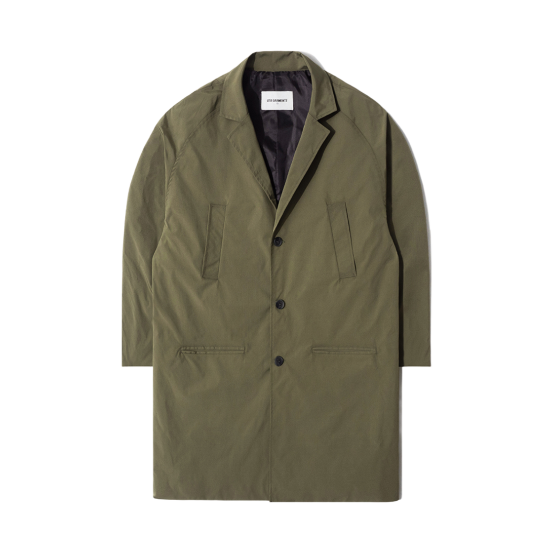 Q4AMCT001OLI QT8 GARMENTS TL Oversized Raglan Coat Olive