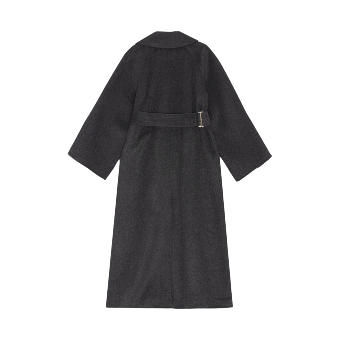 (W) 가니 롱 울 코트 팬텀((W) Ganni Long Wool Coat Phantom) - 2