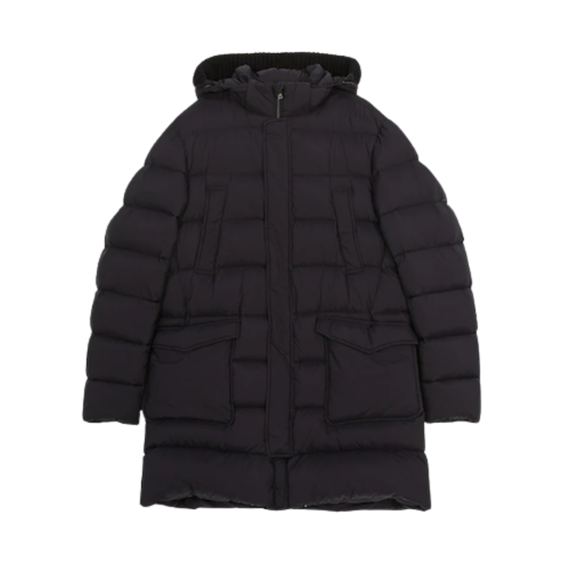 PI003ULE-12456Z-9300 Herno Park Hooded Down Padded Black