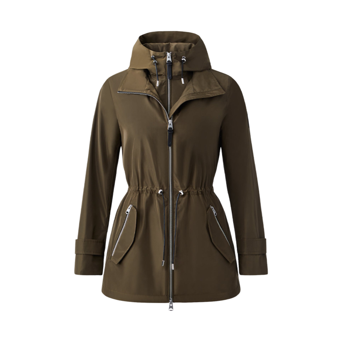 (W) 맥카지 멜라니 투인원 레인 파카 리무버블 빕 아미((W) Mackage Melany 2-In-1 Rain Parka With Removable Bib Army)