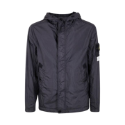 Stone Island 4100092 Crinkle Reps R-NY Wind Resistant Anti Drop Hooded Jacket Charcoal Grey - 25SS