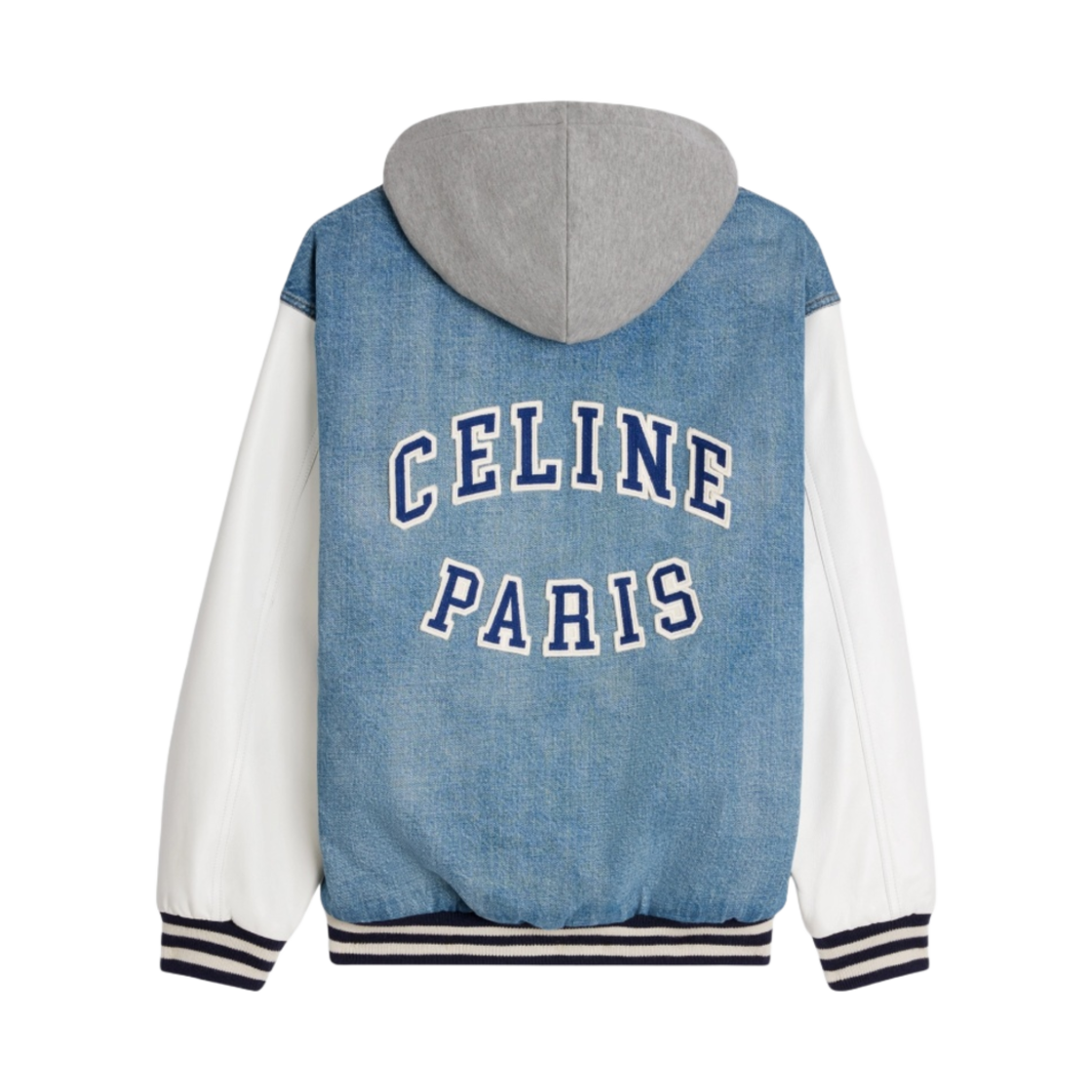 (W) 셀린느 피스모 워시 데님 후드 바시티 자켓 피스모 워시((W) Celine Hooded Varsity Jacket in Pismo Wash Denim Pismo Wash) - 2
