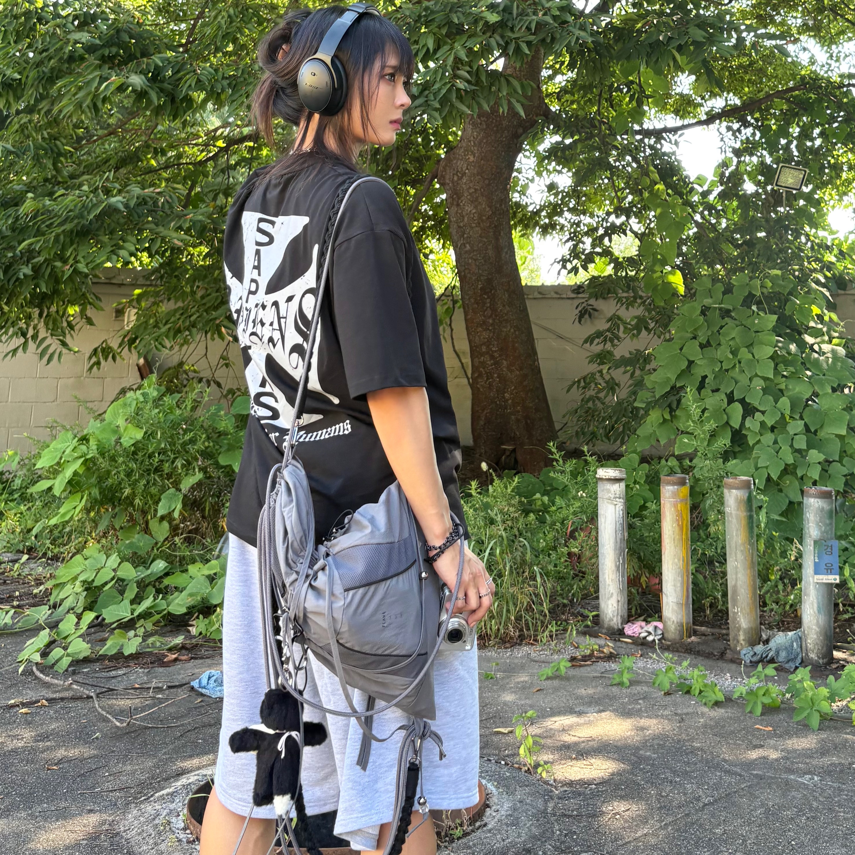 [KREAM 단독][예약 배송] Sapiens Neo Sapiens Over Fit Short Sleeves Black 착용 스타일 - 3