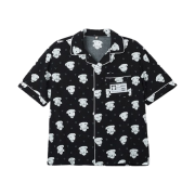 Spao x Ganadi Short Sleeve Pajama Set Black