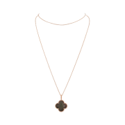 (W) Van Cleef & Arpels Magic Alhambra Long Necklace Rose Gold Mother of Pearl