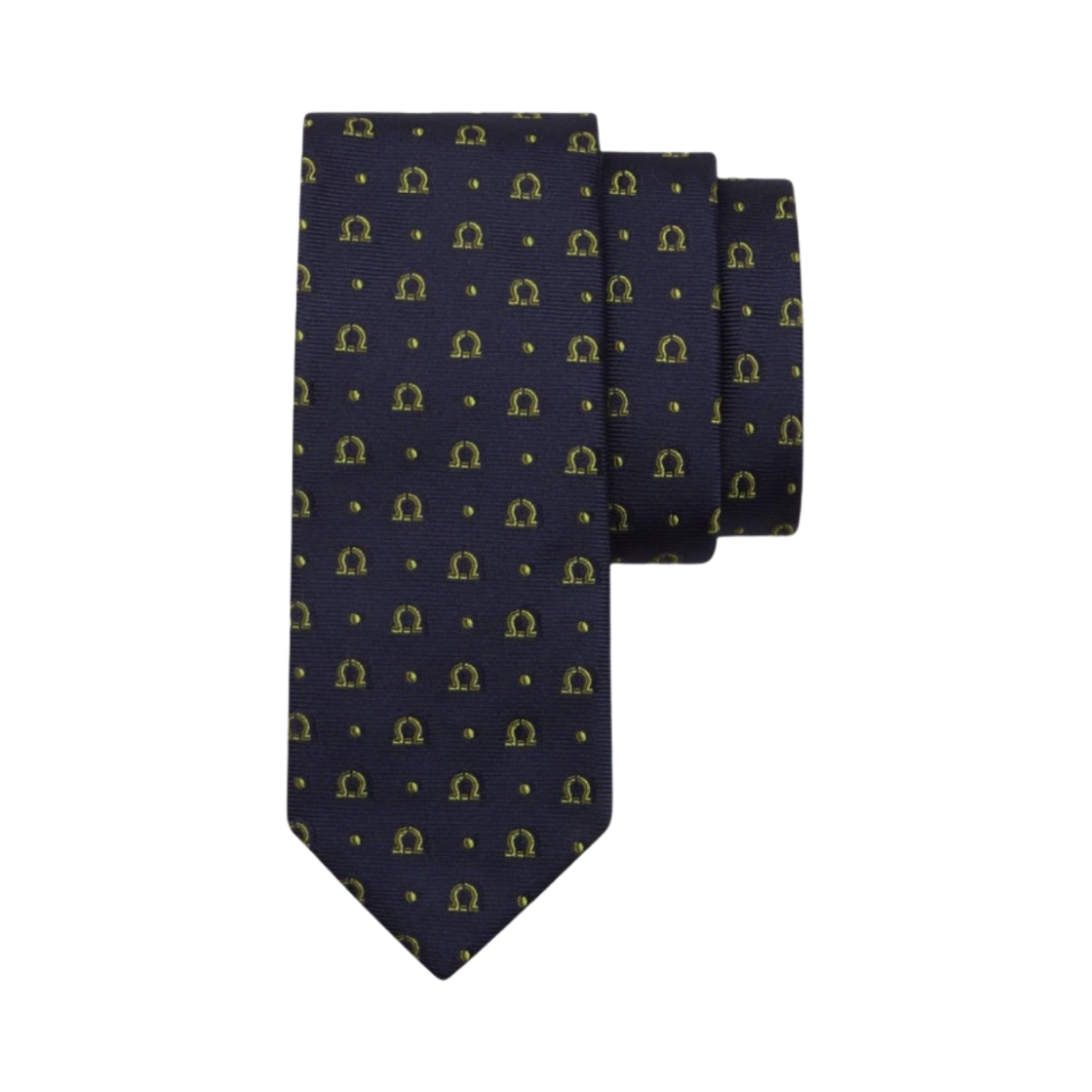 페라가모 간치니 자카드 타이 다크 블루(Ferragamo Gancini Jacquard Tie Dark Blue) - 2