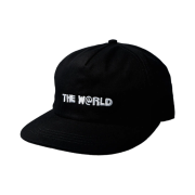 The Warld 5 Panel Embroidery Cap Black