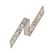 (W) Dior Le Soleil Tarot Mitzah Scarf Silk Twill White