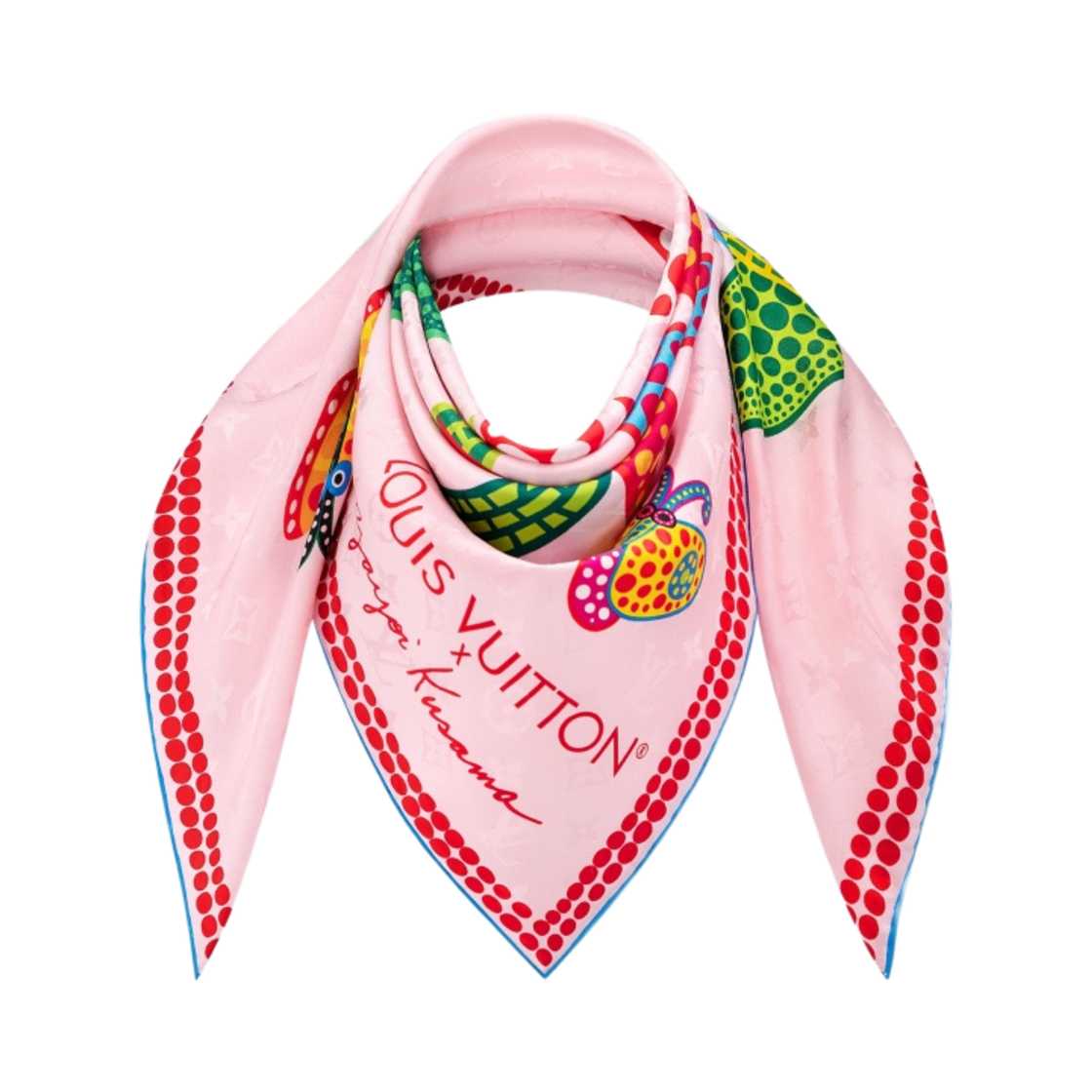 (W) 루이비통 x 야요이 쿠사마 플라워 90 라이트 핑크((W) Louis Vuitton x YK Flowers Square 90 Light Pink) - 2
