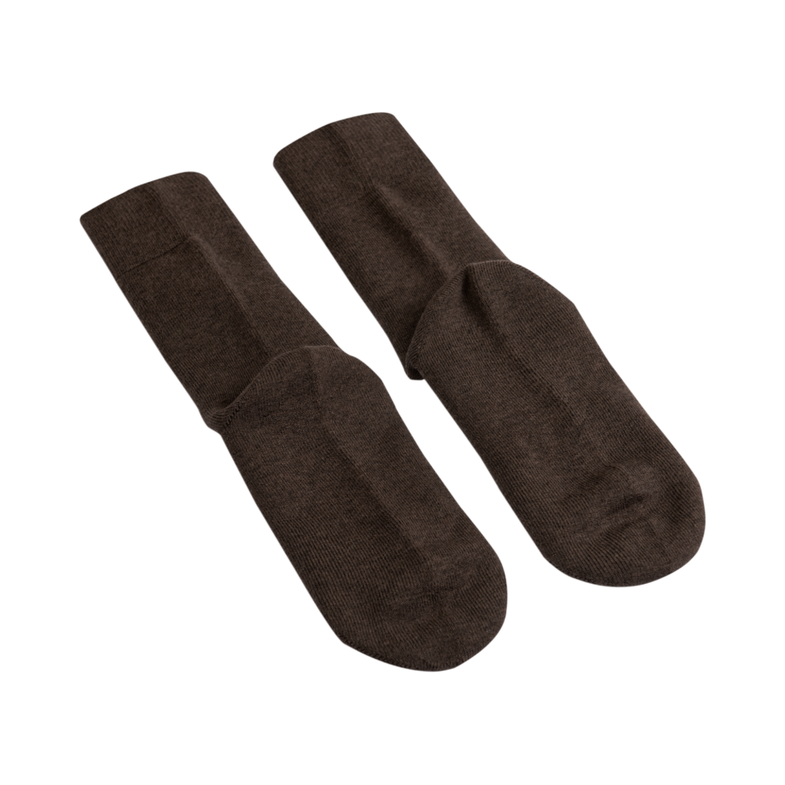 L22EBSCW307AMBR LI2 Merino Wool Crew Socks Melange Brown