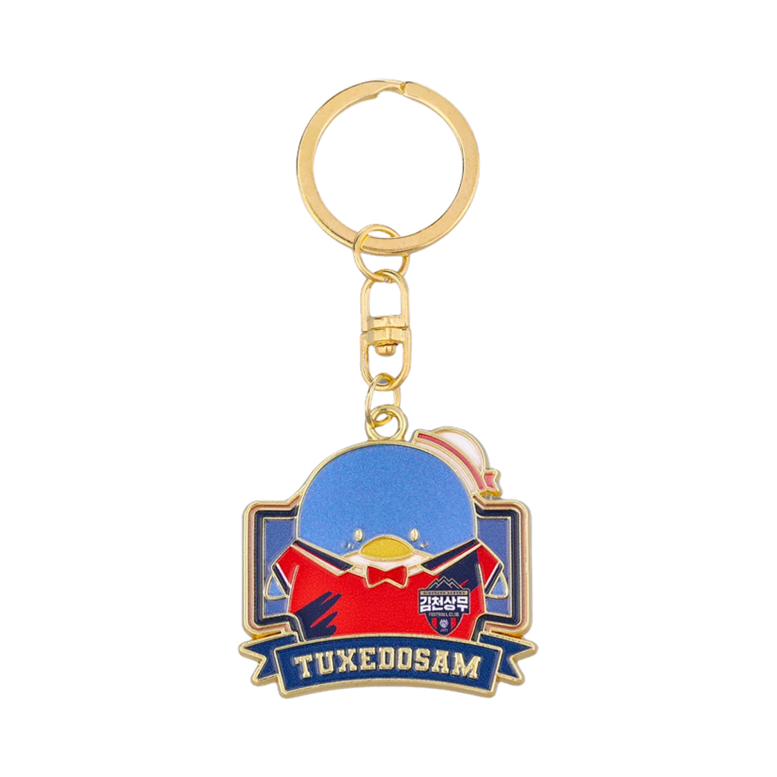 K 리그 x 산리오 캐릭터즈 2025 메탈 키링 턱시도샘 김천 상무 FC 블루(K League x Sanrio Characters 2025 Metal Keyring Tuxedosam Gimcheon Sangmu FC Blue)