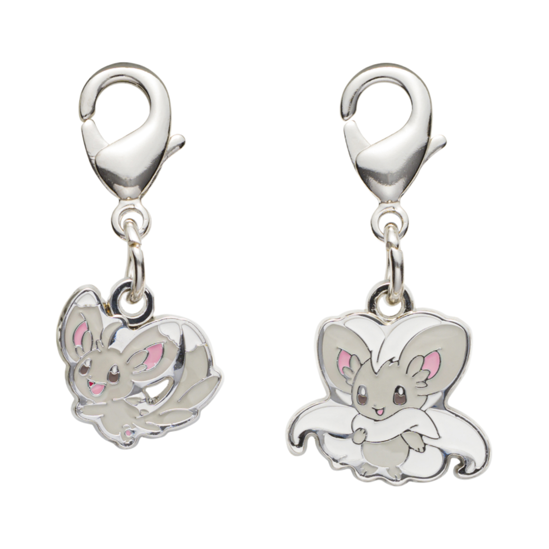 - Pokemon Pokedex Metal Charm Keyring Minccino Cinccino (Set of 2)