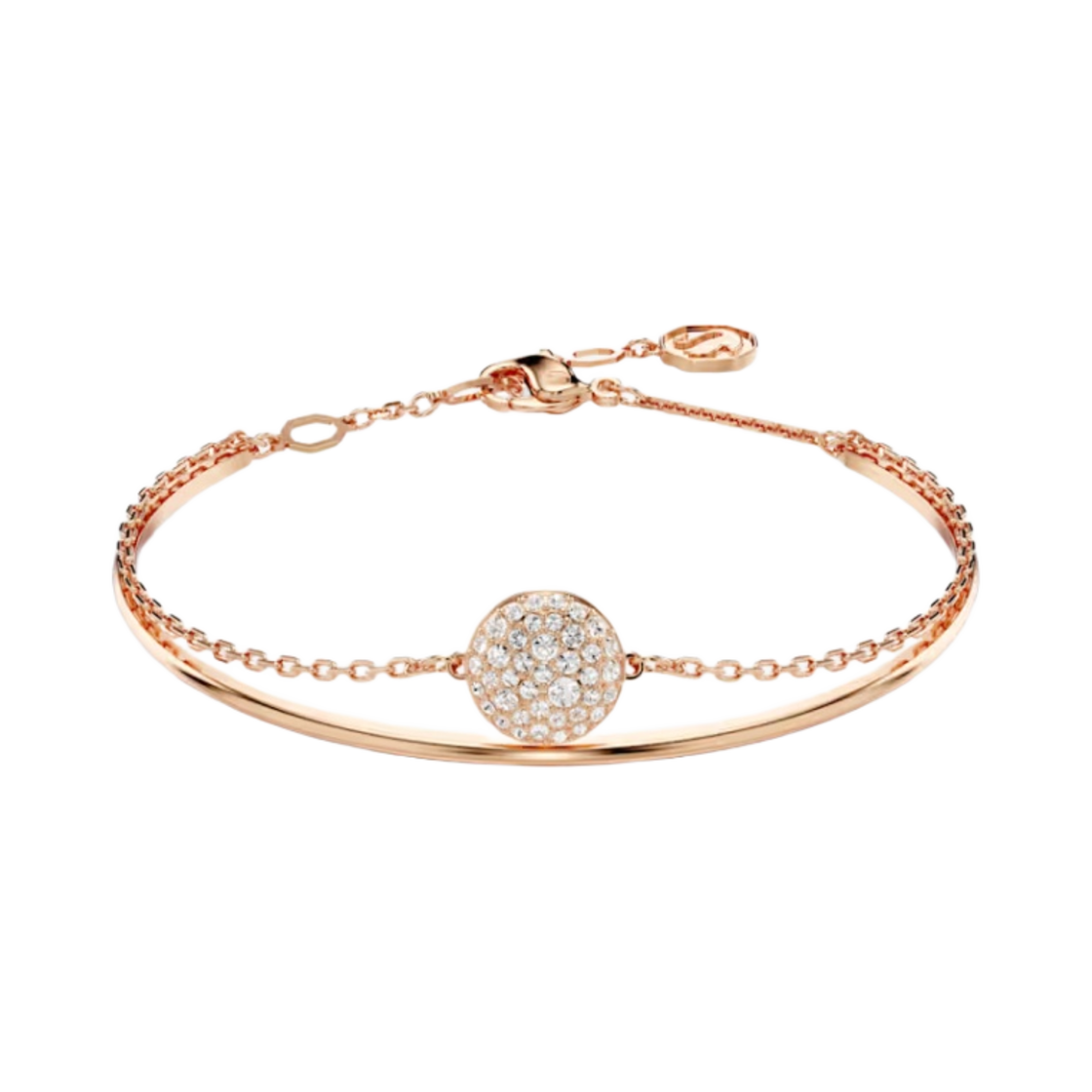 5683452 (W) Swarovski Sublima Bangle White Rose gold-tone plated