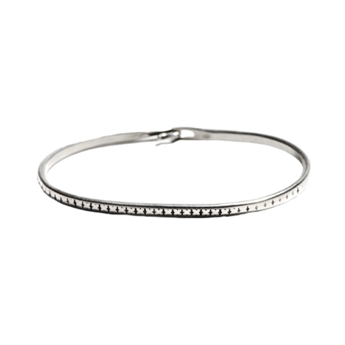 KM5BJEBWM11SV Werkstatt:Munchen Bangle Hook Pattern Sterling Silver - 25SS