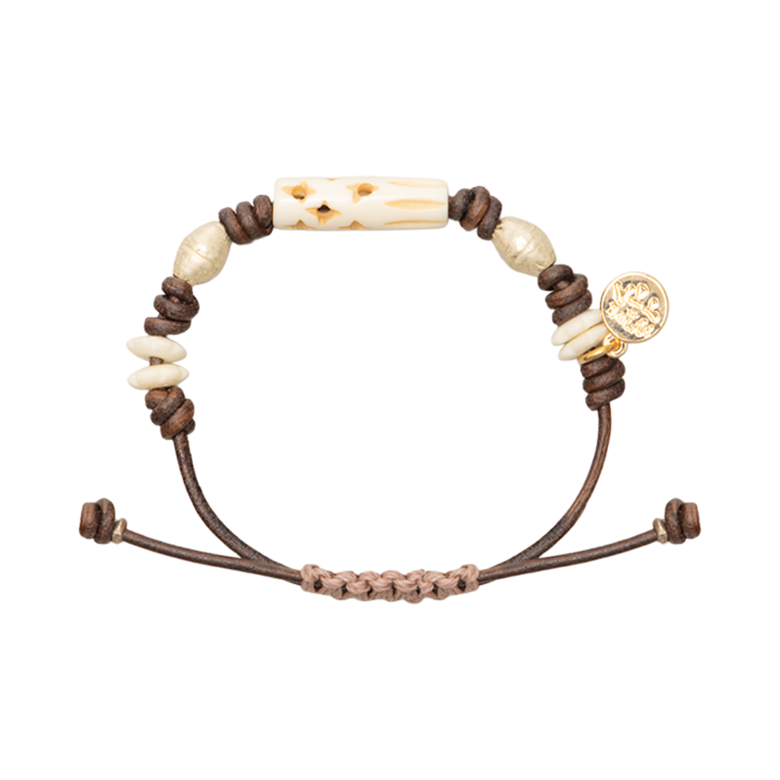 TBH52ABTB047BR TOWTOW.ARCHIVE Etched Bracelet (Dear ones) Brown