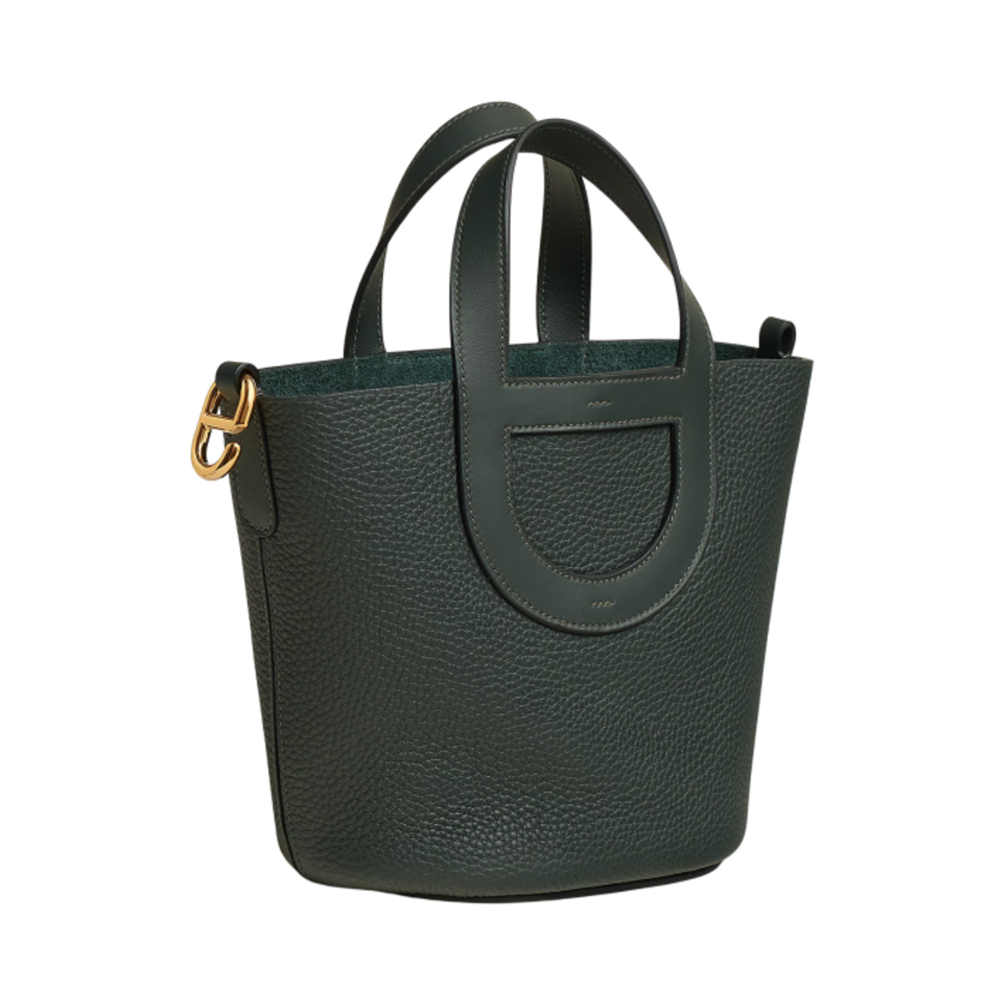 에르메스 인 더 루프 18 백 클레망스 스위프트 & 골드 하드웨어 베르 퐁쎄(Hermes In The Loop 18 Bag Clemence Swift & Gold Vert Fonce) - 3