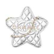 Chanel Star Handbag Metallic Lambskin & Gold Silver