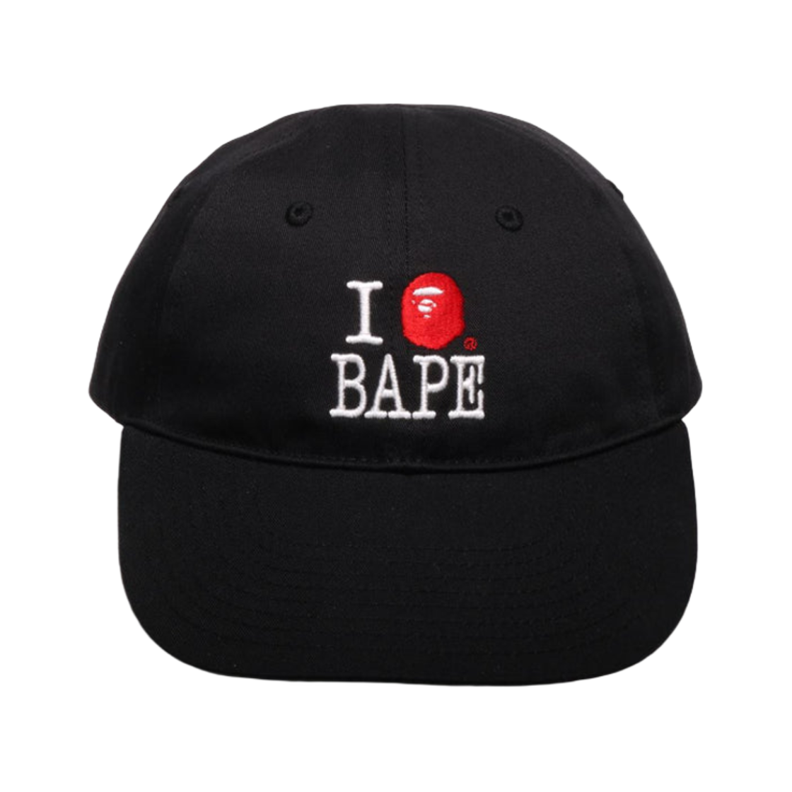 베이프 로고 코튼 트윌 캡 블랙(BAPE Logo Cotton Twill Cap Black) - 2