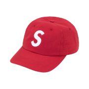 Supreme Seersucker S Logo 6-Panel Red - 24SS