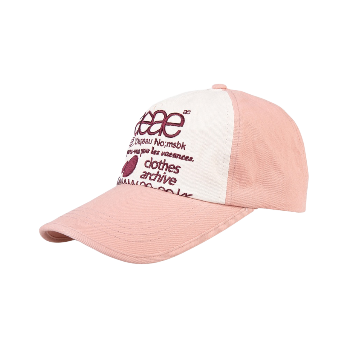 에이에이 웹 로고 5 패널 캡 핑크 버건디(Aeae Web Logo 5 Pannel Cap Pink Bugundy) - 2