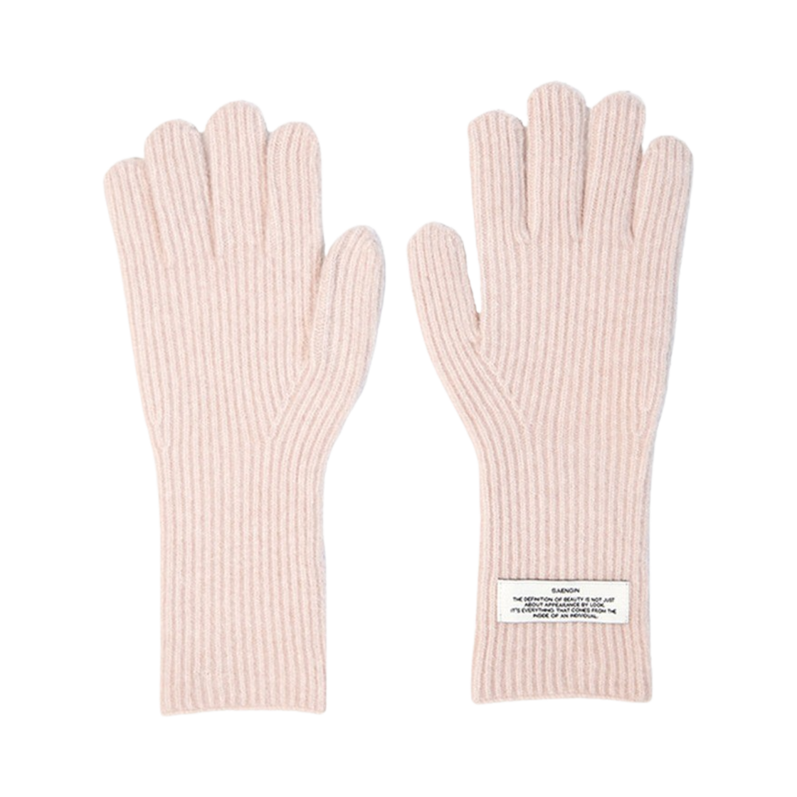 23WTGL005 Saenginstudios Luv Mood Wool Gloves Light Pink