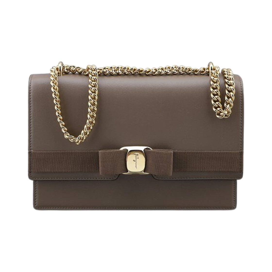 21I284-741063 Ferragamo Vara Bow Crossbody Bag Caraway Seed