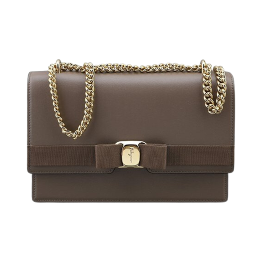 Ferragamo Vara Bow Crossbody Bag Caraway Seed