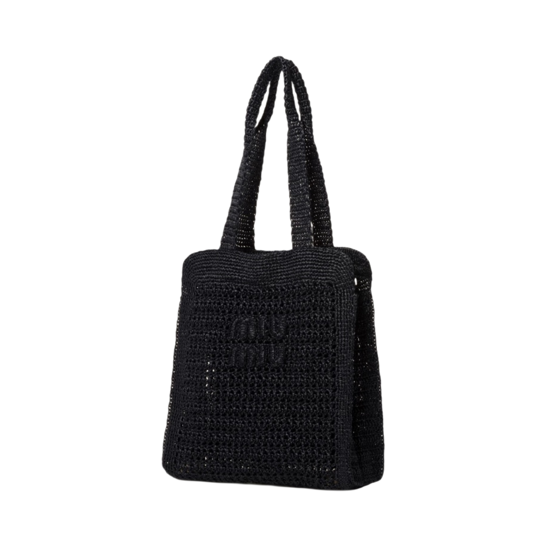 미우 미우 패브릭 토트백 블랙(Miu Miu Fabric Tote Bag Black) - 2