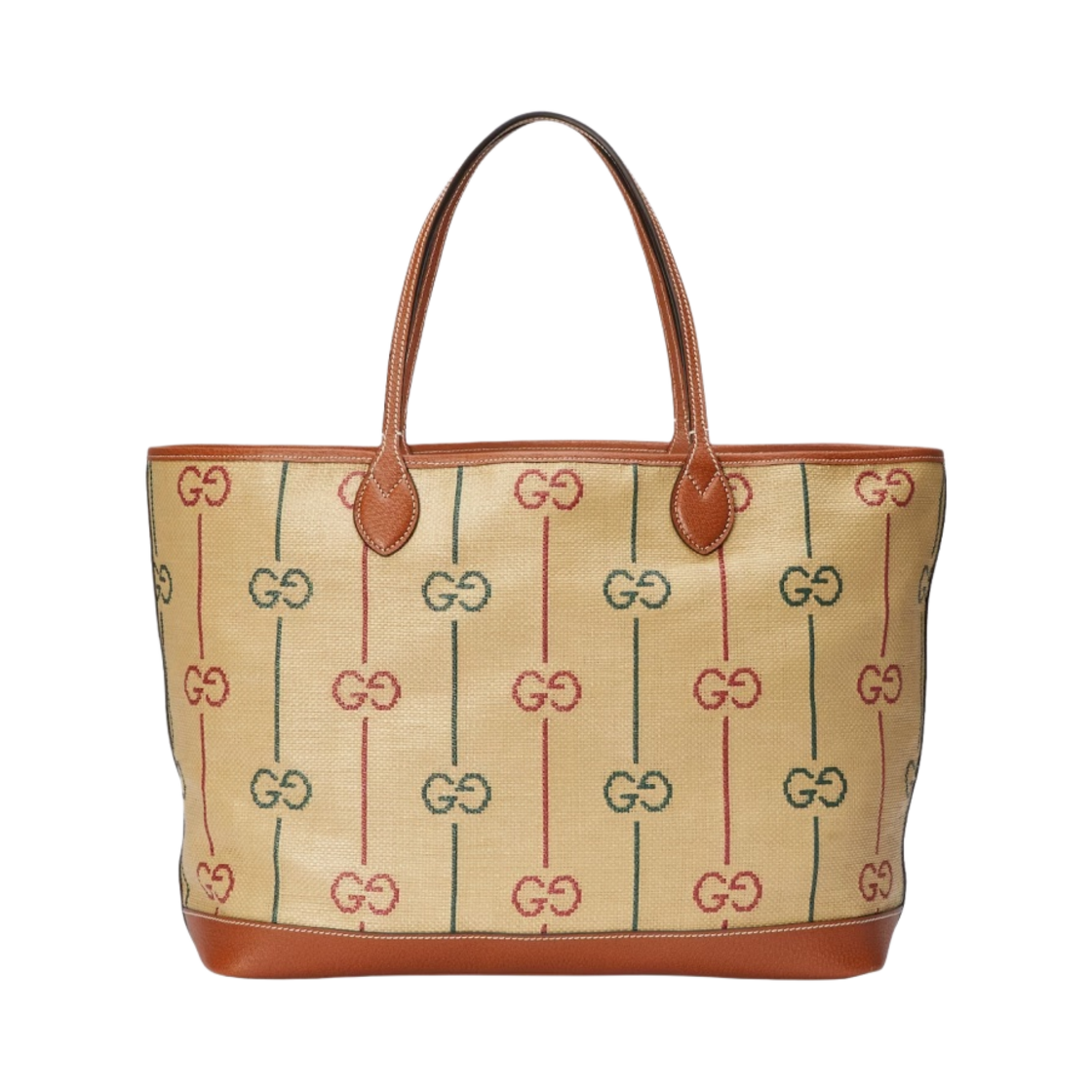구찌 GG 라지 코튼 토트백 오트밀 코튼 캔버스(Gucci GG Large Cotton Tote Bag Oatmeal Cotton Canvas) - 1