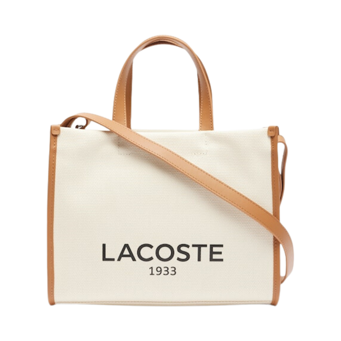 NF4641TD-K02 Lacoste Small Heritage Canvas Bag Natural Tan