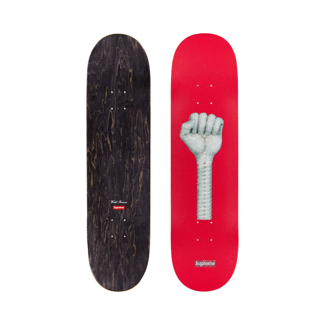 슈프림 x 하디스 피스트 스케이트보드 덱 레드 - 23SS(Supreme x Hardies Fist Skateboard Deck Red - 23SS)