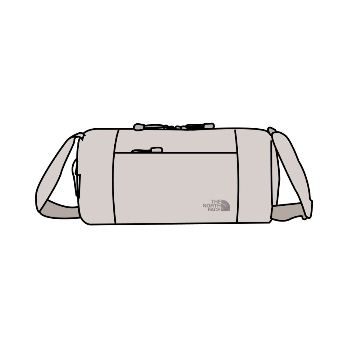 NN2PQ53K The North Face Light Duffle Bag Small Cream