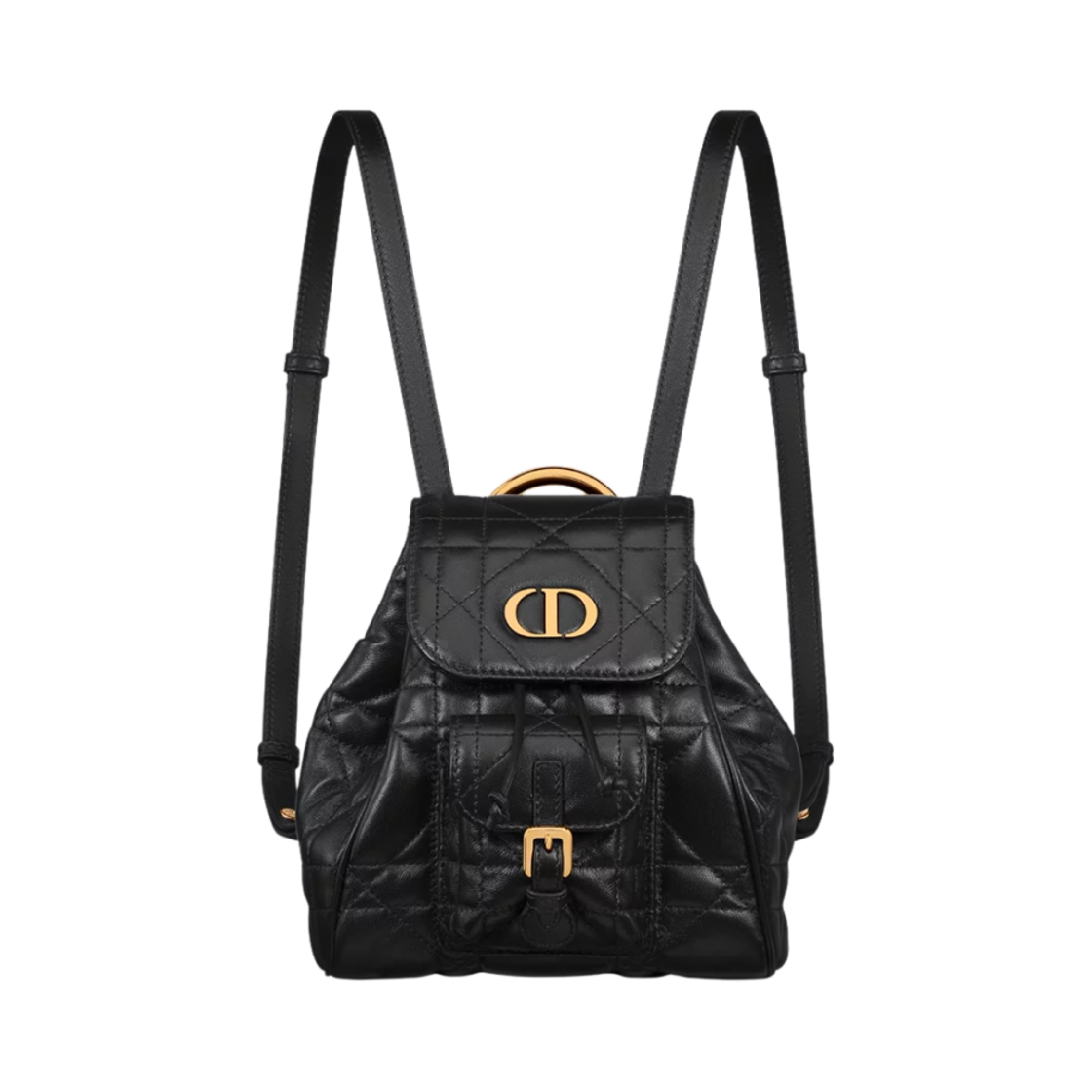 디올 카로 스몰 백팩 매크로까나쥬 카프스킨 블랙(Dior Caro Small Backpack Macrocannage Calfskin Black)
