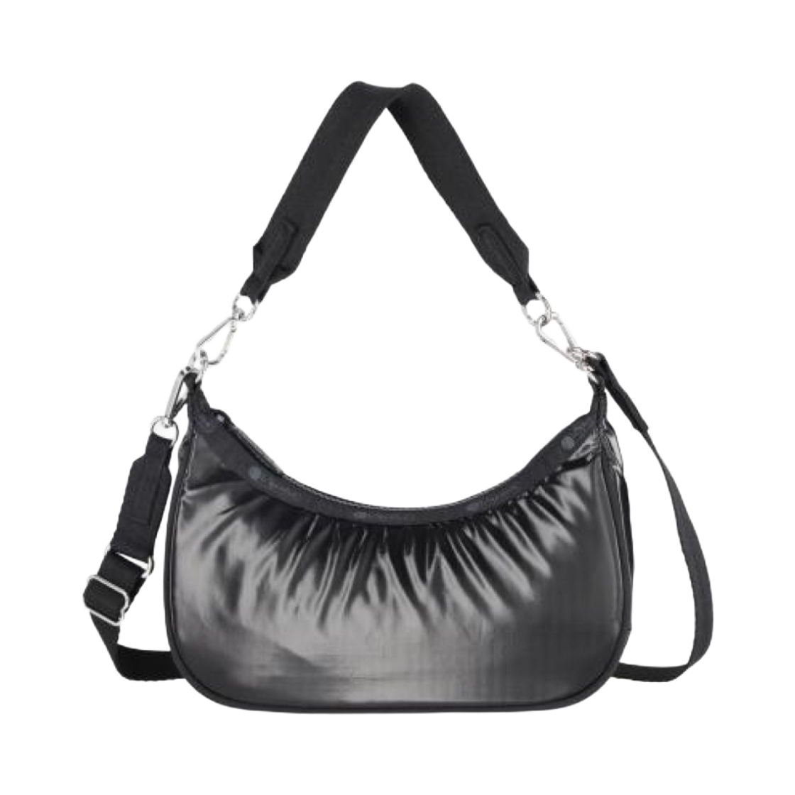 레스포색 스몰 컨버터블 호보백 블랙 샤인(Lesportsac Small Convertible Hobo Bag Black Shine)