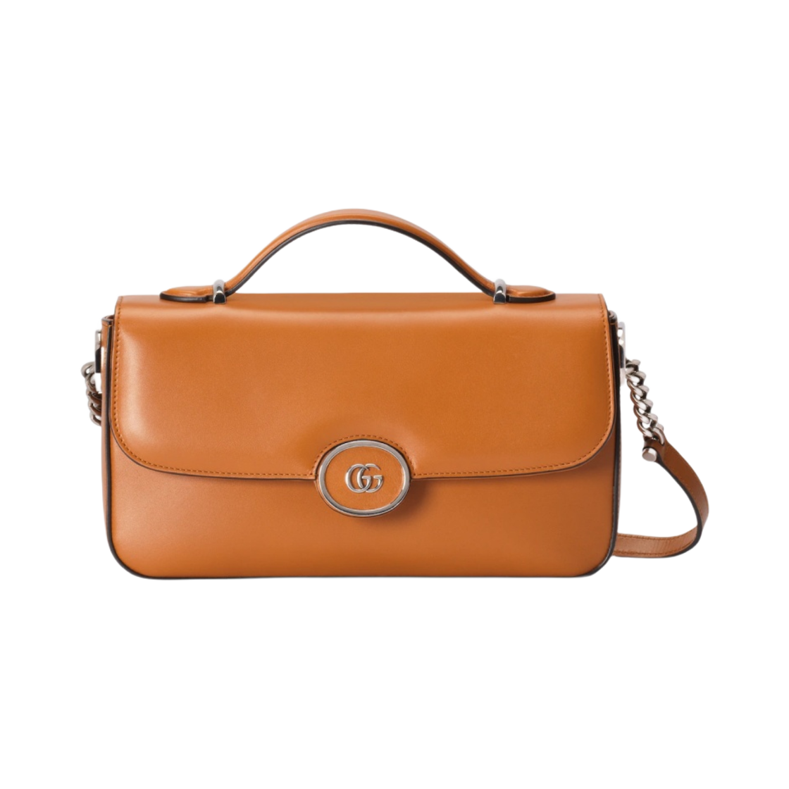 구찌 쁘띠 GG 스몰 숄더백 브라운 레더(Gucci Petite GG Small Shoulder Bag Brown Leather) - 1