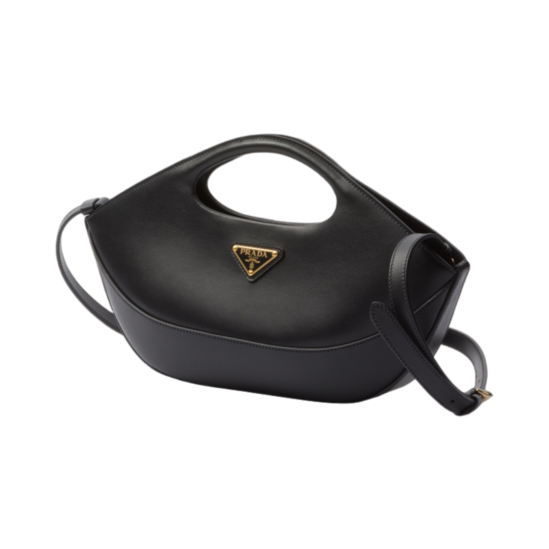 프라다 미디움 레더 핸드백 블랙(Prada Medium Leather Handbag Black) - 2